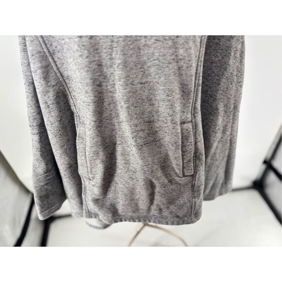 Ugg Women Grey Charlynne Fleece Poncho Sweater Funnnel Neck Pocket Size M/L - Picture 7 of 9